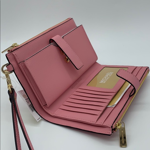 MICHAEL KORS LG DOUBLE ZIP WRISTLET CARNATION - Picture 6 of 8